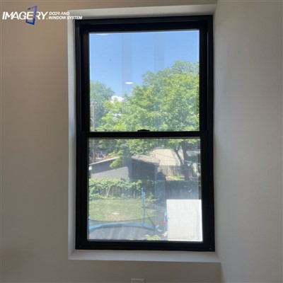 Jendela gantung gantung aluminium gelas tempered untuk rumah